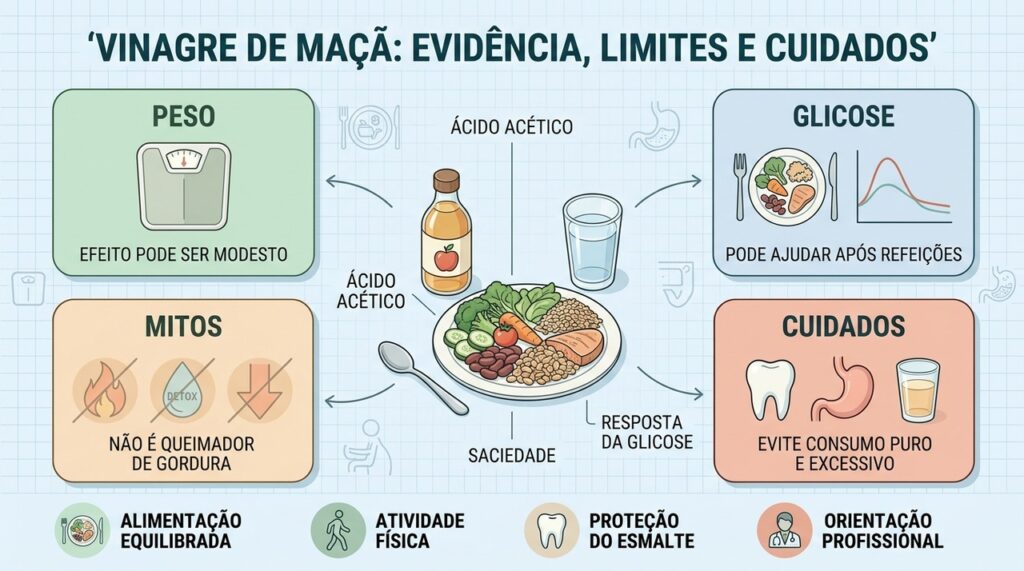 Evidências apontam efeitos discretos no peso e glicose, além de cuidados importantes.