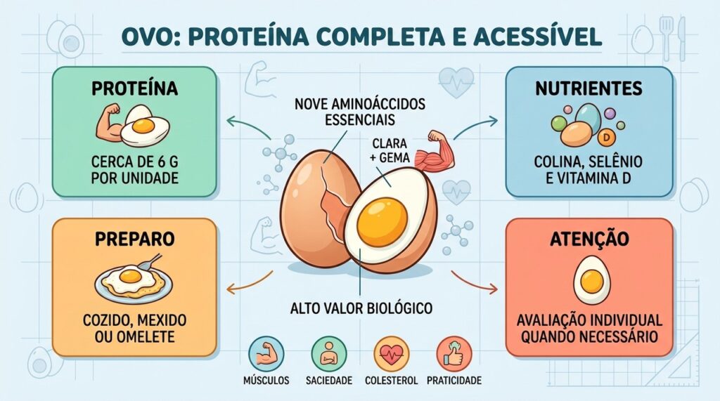 Proteína completa, nutrientes, preparo prático e atenção individual são os pilares do consumo de ovos.