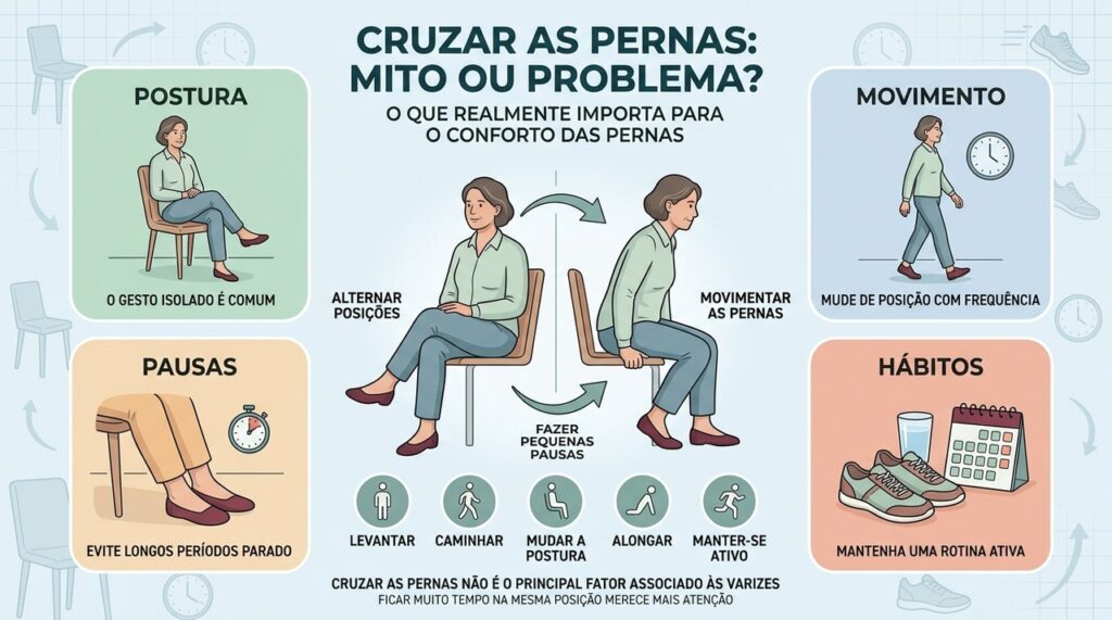 Postura, pausas e movimento ajudam a manter mais conforto ao longo do dia.
