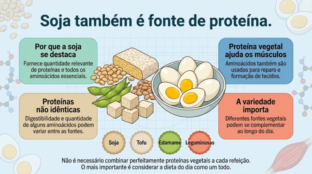 A soja se destaca entre as proteínas vegetais e pode fazer parte de uma alimentação variada, sem precisar substituir necessariamente o ovo.