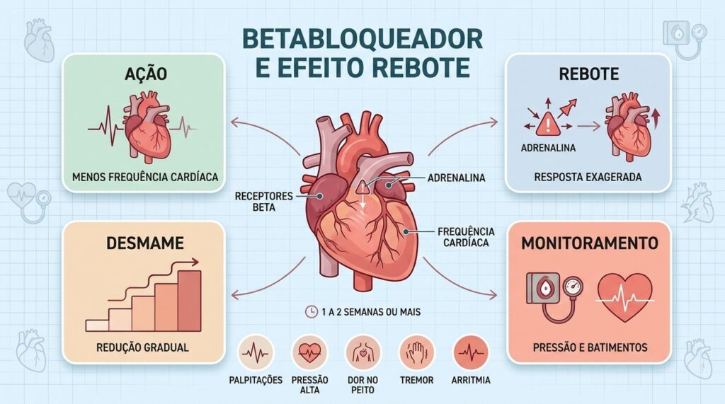 Receptores beta, adrenalina, desmame gradual e monitoramento ajudam a explicar a retirada segura.