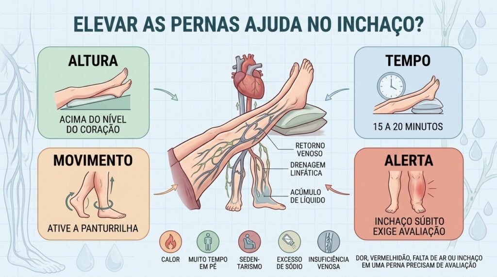 Altura, tempo, movimento e sinais de alerta orientam o uso seguro da elevação.