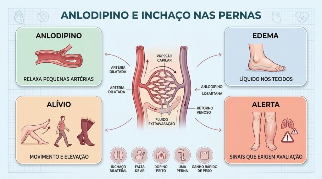 Circulação arterial, pressão capilar, retorno venoso e sinais de alerta explicam o edema.