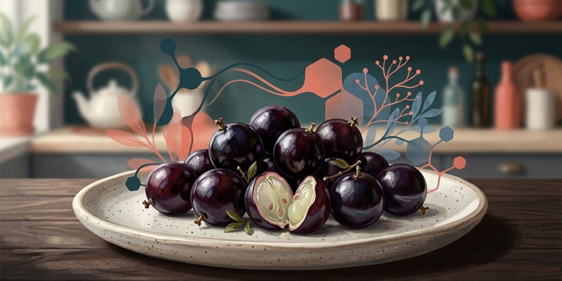 Esqueça a uva: essa fruta de casca escura e polpa clara adocicada lembra uma bala natural cheia de antioxidantes