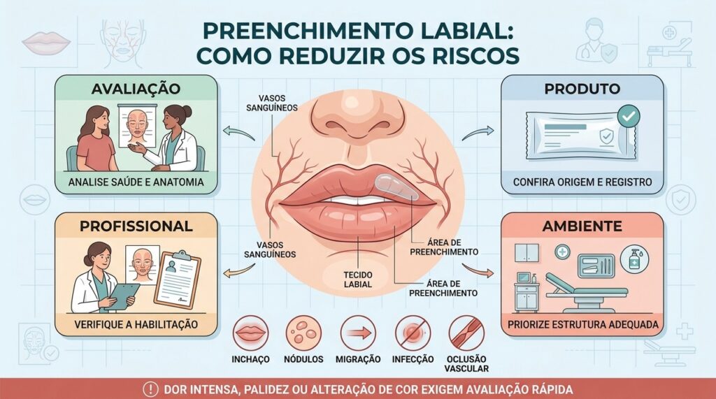 Avaliação, produto adequado, profissional habilitado e ambiente seguro reduzem complicações do preenchimento.
