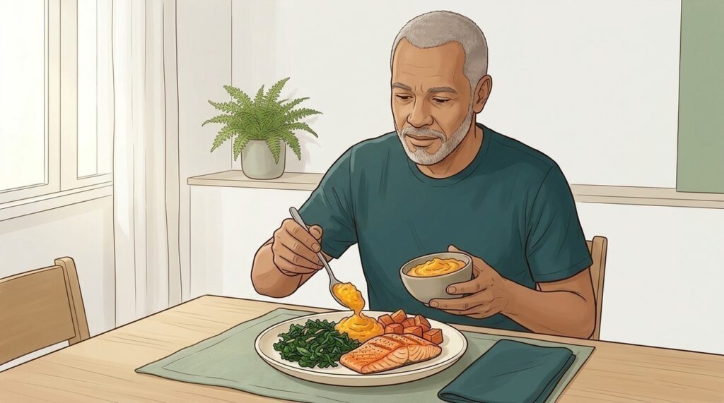 Versátil e nutritiva, a abóbora complementa refeições com carotenoides, fibras e minerais importantes.