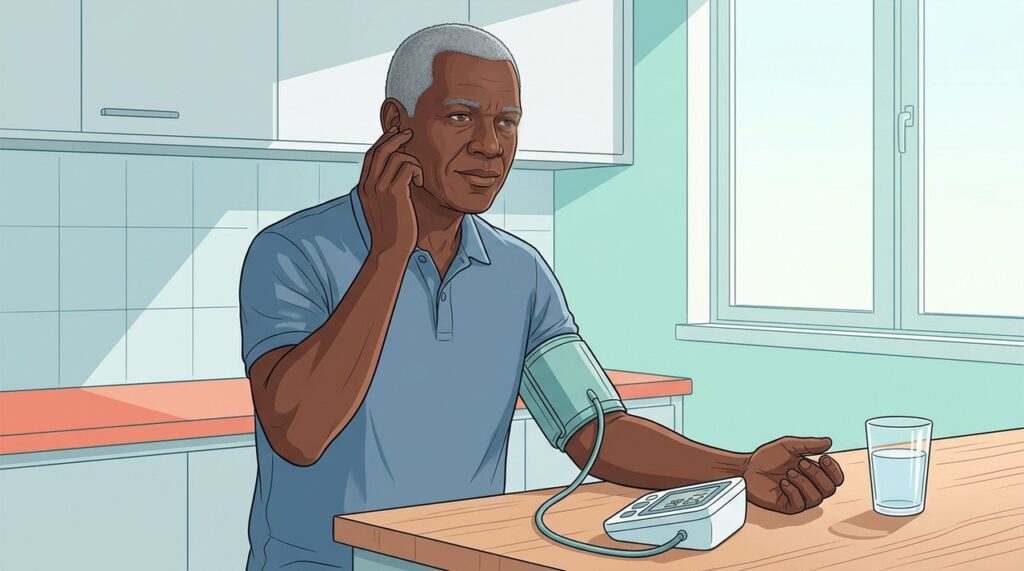 Zumbido persistente e alterações visuais merecem atenção quando a pressão arterial está descompensada.