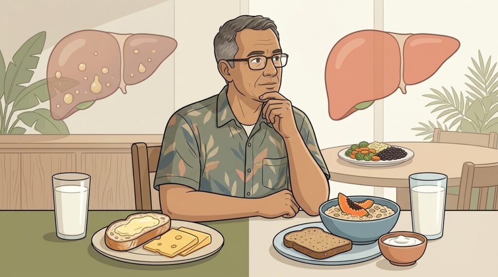 A escolha do leite deve considerar gordura saturada, calorias e o padrão alimentar completo.