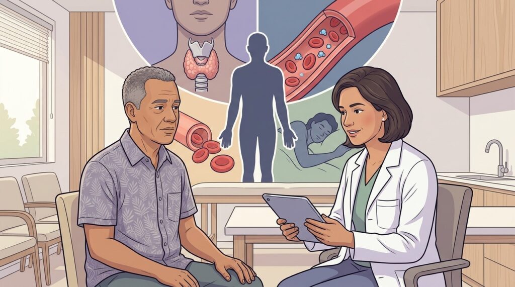 Exames ajudam a diferenciar tireoide, anemia e outras causas de fadiga constante.
