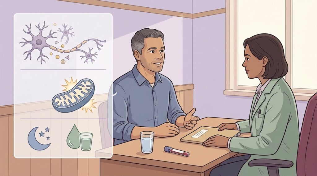Cefaleias matinais recorrentes merecem avaliação de hábitos, sono e possíveis carências nutricionais.