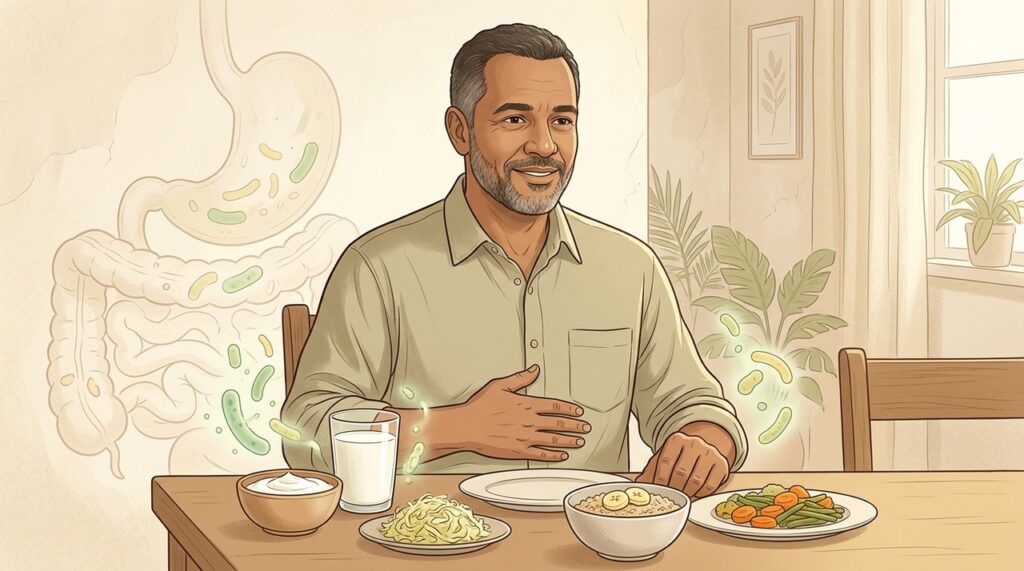 Fermentados fornecem probióticos que ajudam a equilibrar a microbiota e a digestão.