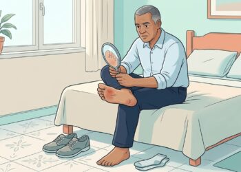Quem tem diabetes precisa olhar os pés mesmo quando não sente dor?