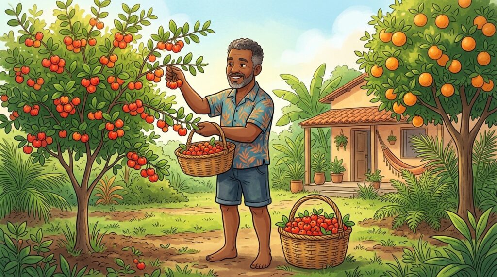 Pequena e abundante no Brasil, a acerola oferece uma dose excepcional de vitamina C.