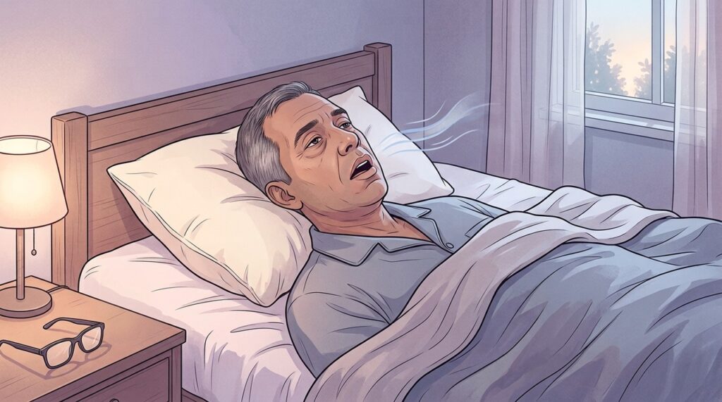 Ronco e pausas respiratórias durante a noite podem explicar o cansaço matinal persistente.