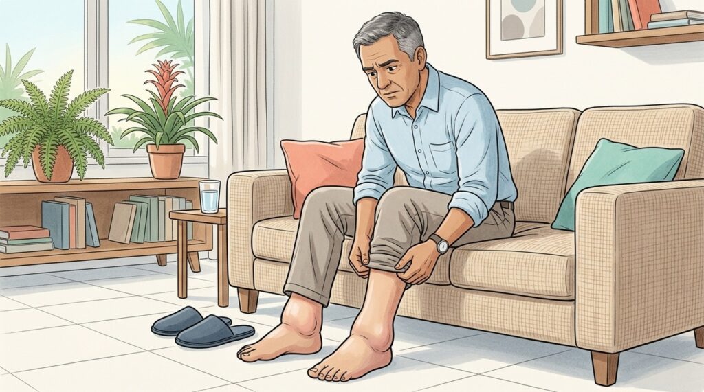 Edema persistente nos tornozelos merece investigação quando surge sem causa aparente.
