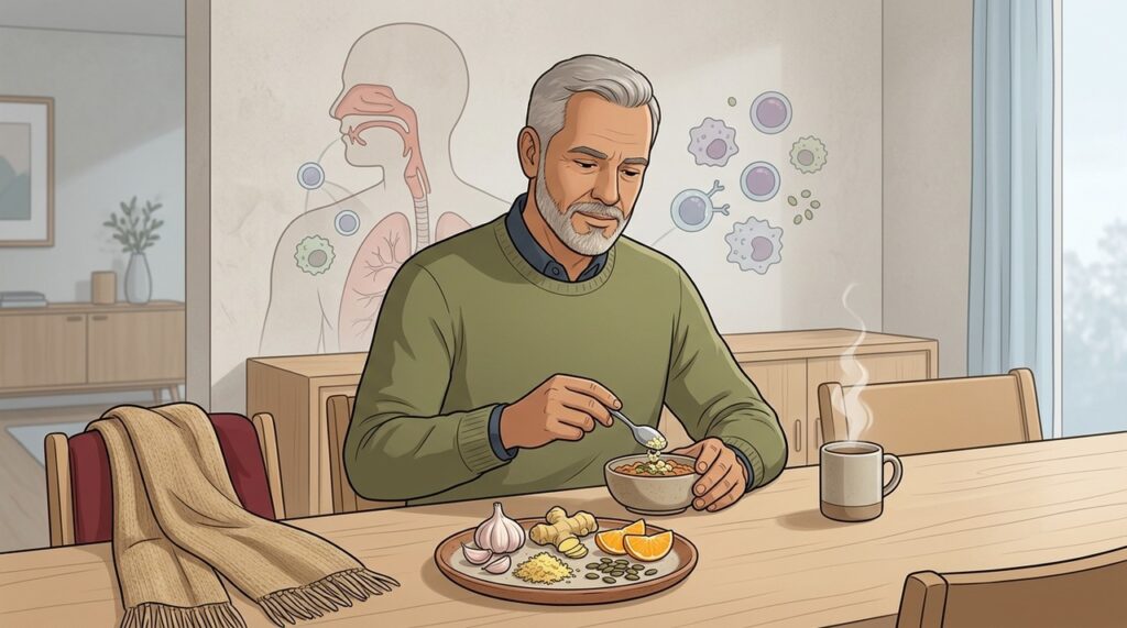 Alimentação variada no inverno oferece nutrientes que participam das defesas do organismo.