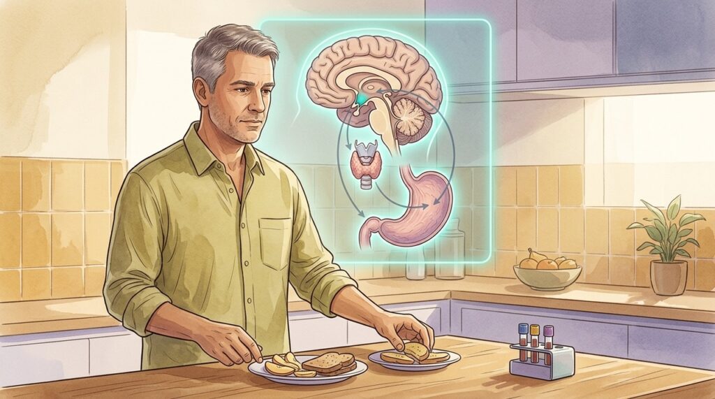 Fome aumentada de forma persistente também pode sinalizar mudanças hormonais, metabólicas ou emocionais.