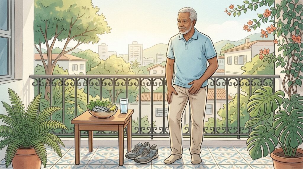 Fragilidade óssea pode avançar silenciosamente quando movimento, vitamina D e nutrição ficam desequilibrados.