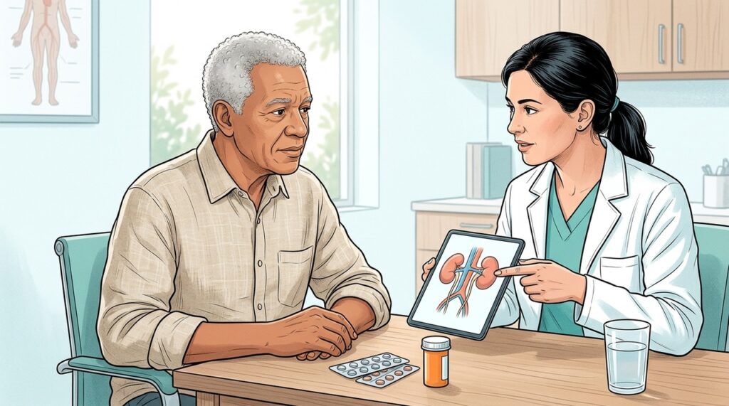 Doenças prévias e outros medicamentos aumentam a necessidade de avaliar riscos aos rins.