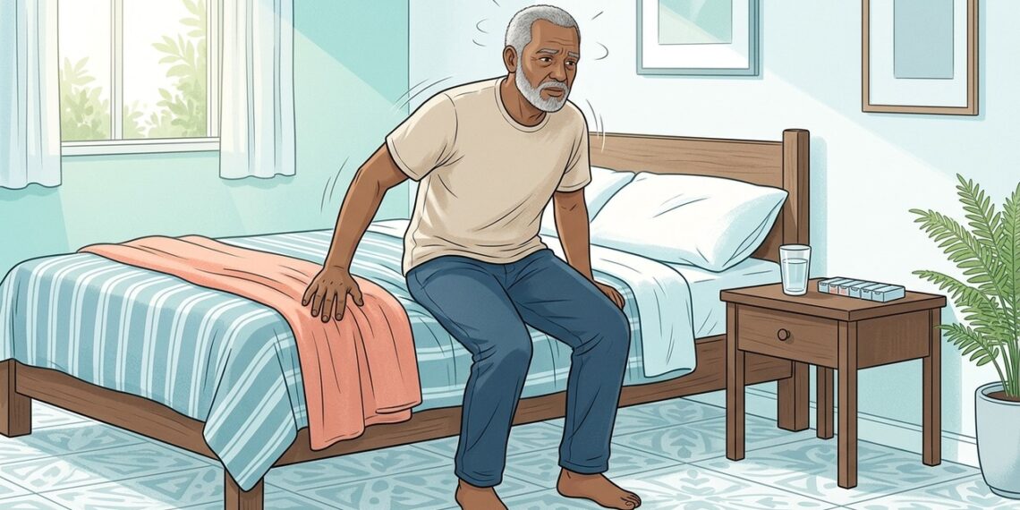 Tontura ao levantar da cama pode ser sinal de pressão baixa postural — comum em quem toma remédio para pressão alta