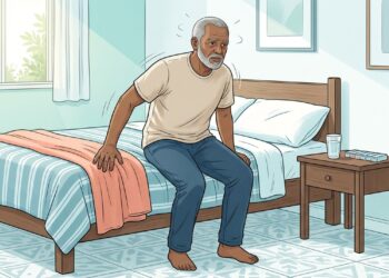 Tontura ao levantar da cama pode ser sinal de pressão baixa postural — comum em quem toma remédio para pressão alta