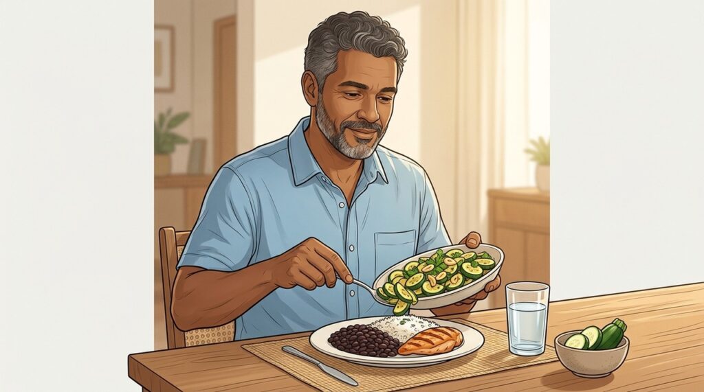Versátil na cozinha, a abobrinha aumenta o volume da refeição sem excesso calórico.