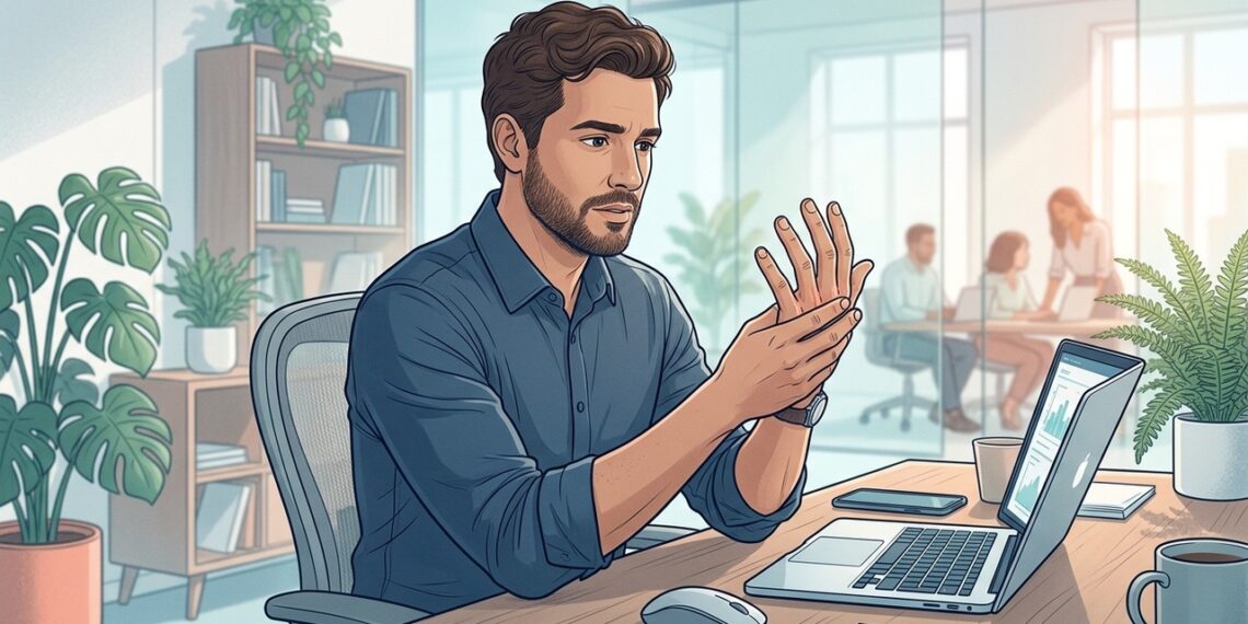 Dor no punho de quem passa o dia no computador tem nome e sinais que costumam ser ignorados