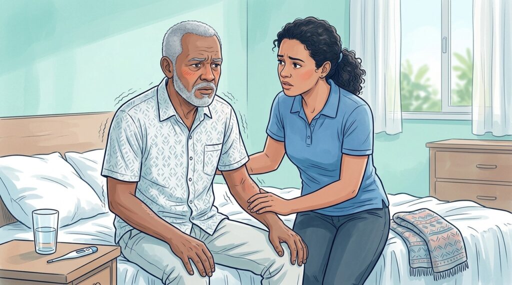 Após uma infecção, piora súbita com palidez e falta de ar exige avaliação urgente.