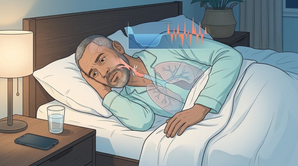 Ronco, pausas respiratórias e microdespertares podem impedir um descanso realmente reparador.