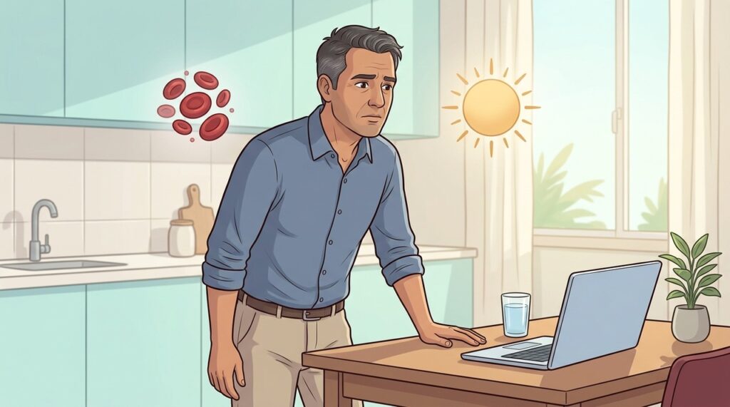 Anemia e vitamina D baixa estão entre as causas possíveis da fadiga diurna.