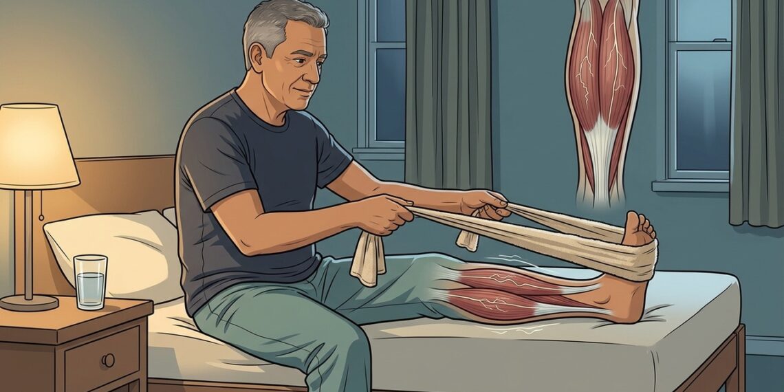 Alongar a panturrilha antes de dormir é uma das poucas medidas com evidência para reduzir câimbras noturnas