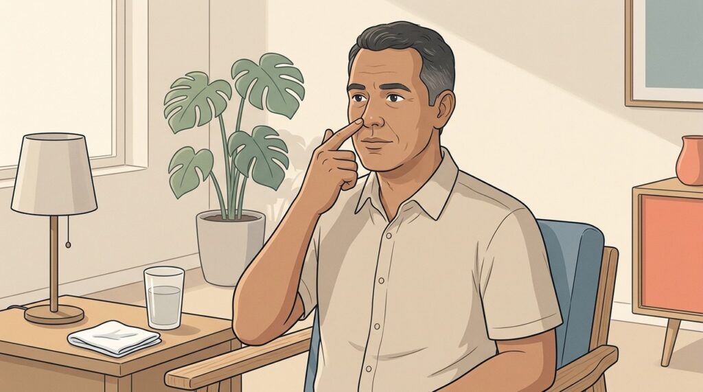 O ciclo nasal pode alternar naturalmente qual narina fica mais congestionada.