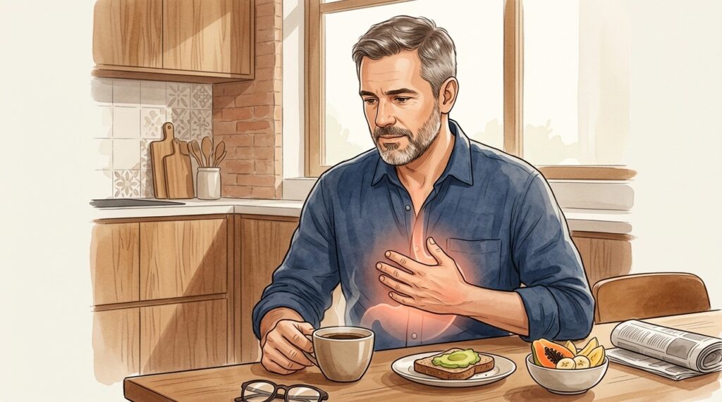 Azia após o café pode indicar sensibilidade digestiva e merece atenção aos sintomas.