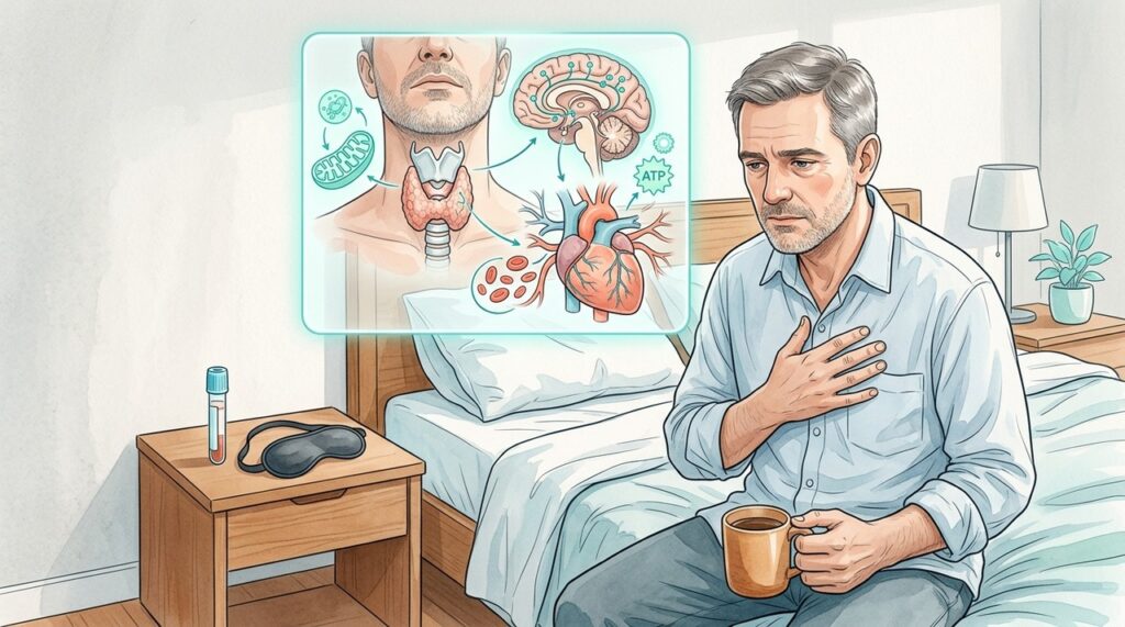 Fadiga prolongada pode acompanhar alterações da tireoide, anemia, sono inadequado ou deficiências nutricionais.