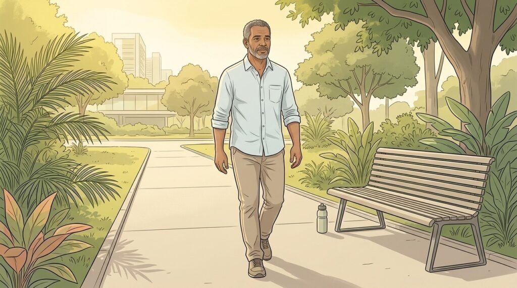 Uma caminhada breve depois de comer pode ajudar a manter a disposição durante a tarde.