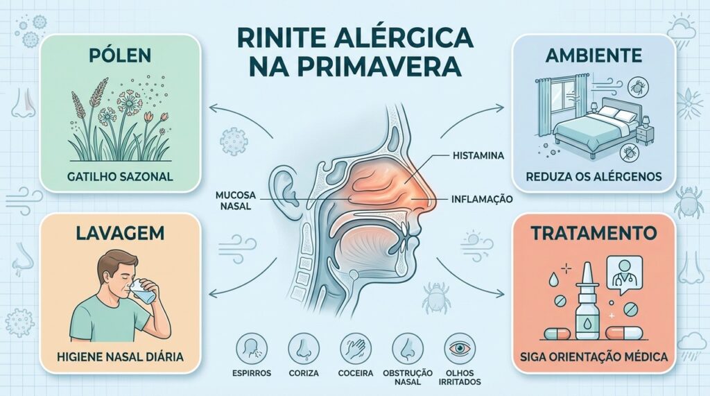 Pólen, ácaros e mudanças climáticas podem agravar sintomas e exigir cuidados específicos.