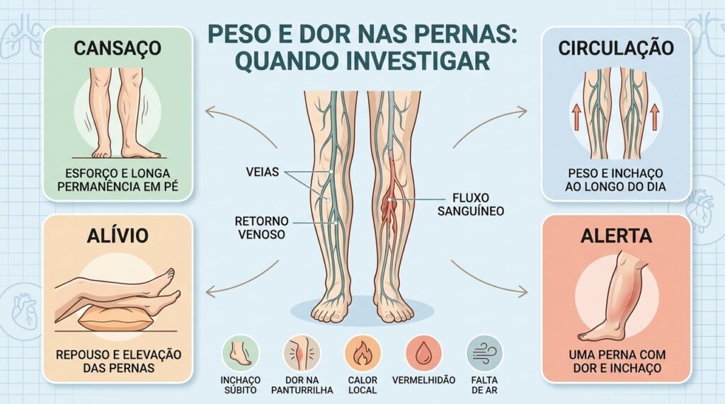 Causas comuns diferem dos sinais de alerta que podem acompanhar uma trombose venosa profunda.
