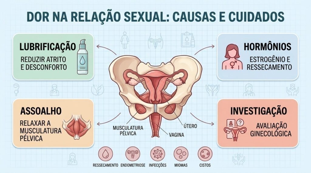 Ressecamento, endometriose, infecções e tensão pélvica estão entre as causas investigadas.