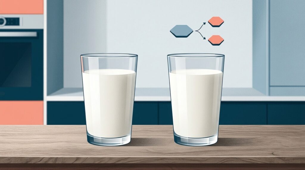 A quebra da lactose muda o tipo de açúcar presente, mas não reduz automaticamente carboidratos ou calorias.