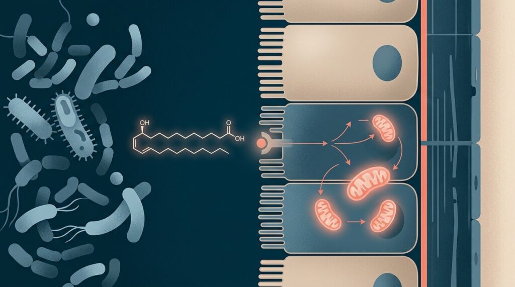 O 10-HSA foi estudado por sua capacidade de ativar uma rota celular ligada à energia e à renovação do epitélio intestinal.