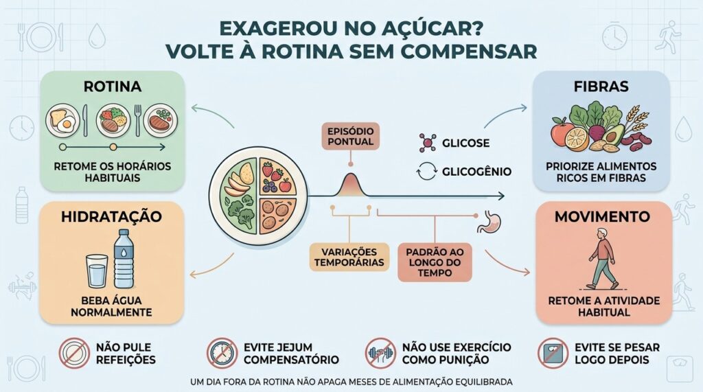 Um episódio isolado de excesso não define o padrão alimentar construído ao longo dos meses.