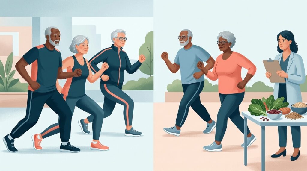 O estudo avaliou se acrescentar orientação alimentar ao exercício modificaria fatores de risco cardiovascular em pessoas com hipertensão.