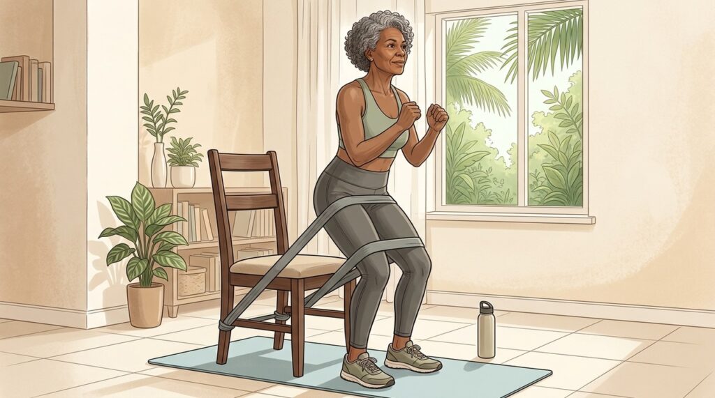 Treino resistido progressivo ajuda idosos a recuperar força e autonomia diante da sarcopenia.