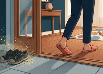 Profissionais de saúde sugerem tirar os sapatos ao entrar em casa, e a razão não se limita à limpeza