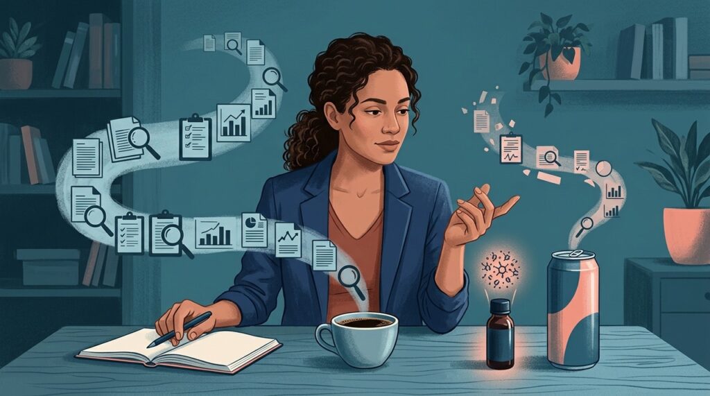 A maior parte da evidência cardiovascular disponível vem de estudos com café, não de energéticos.