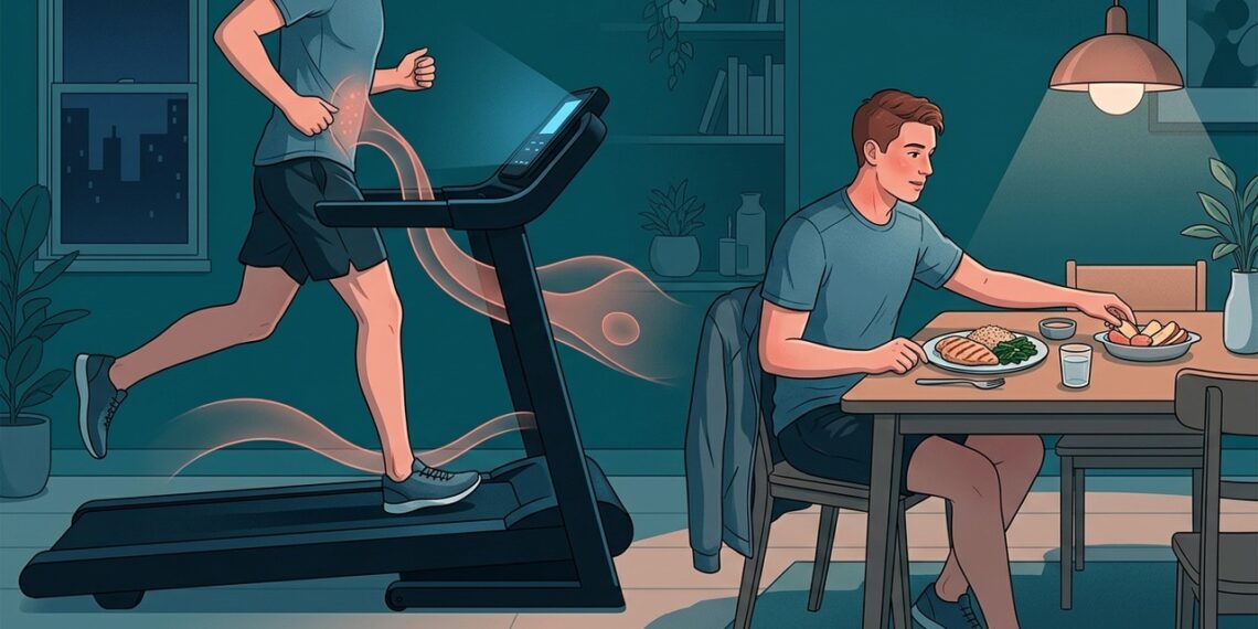 Treinar em jejum à noite queimou mais gordura, mas também aumentou bastante a fome depois