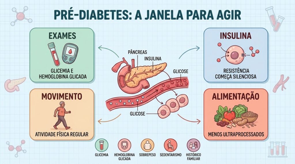 Exames e mudanças de rotina ajudam a identificar e reverter o pré-diabetes.