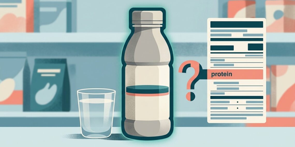 A quantidade de proteína da embalagem vale para a bebida inteira ou para uma porção?