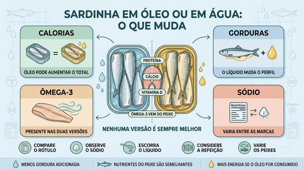 Calorias, gorduras e sódio mudam mais que proteína, cálcio, vitamina D e ômega-3.