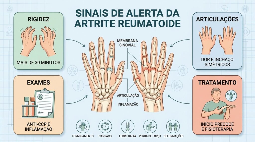 Rigidez matinal, inflamação, exames e tratamento precoce ajudam a preservar a mobilidade articular.